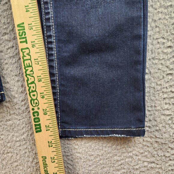 SILVER Jeans Womens Size 26 Aiko Capri Blue Wash Thick Stitch Low Rise Denim - Picture 6 of 11